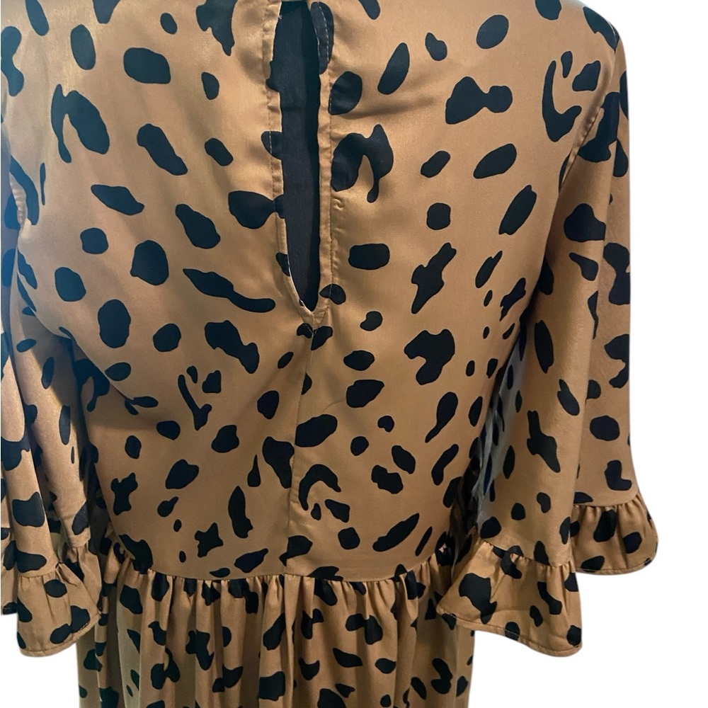 Brown Ruffled High-Low Sundress - Picture 6 of 11